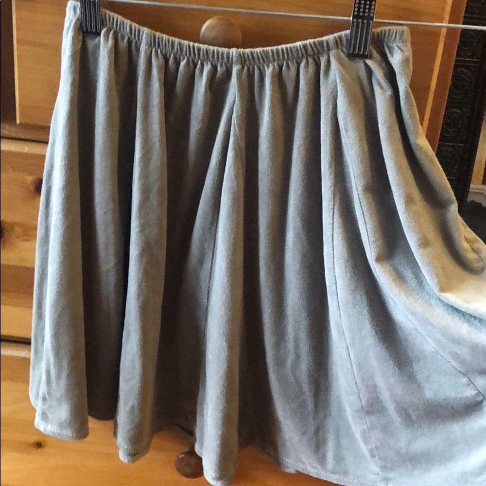 Brandy Melville Taupe Suede Skirt